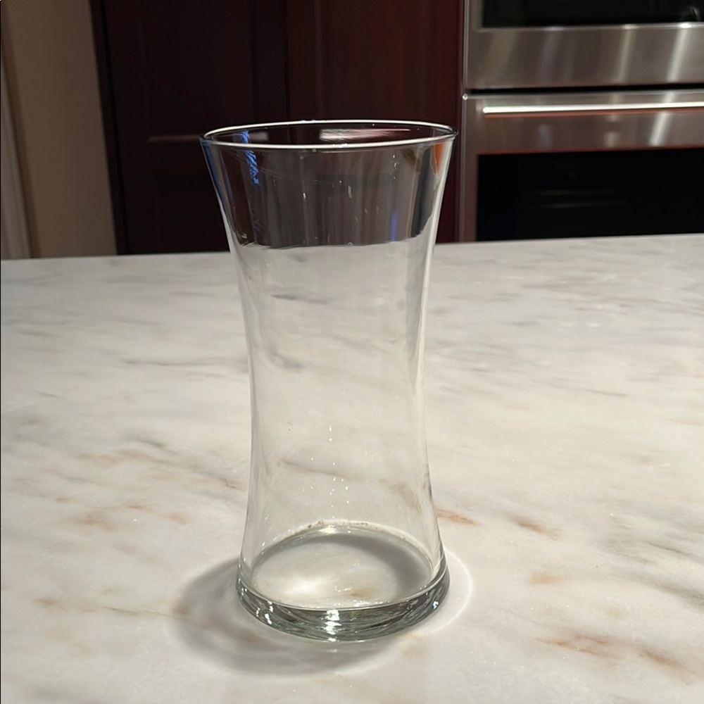 8" Clear Glass Vase